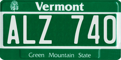 VT license plate ALZ740