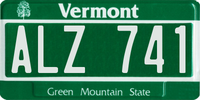 VT license plate ALZ741