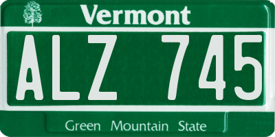 VT license plate ALZ745