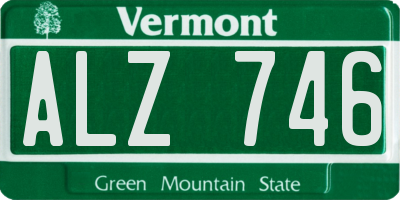 VT license plate ALZ746