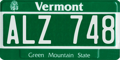 VT license plate ALZ748