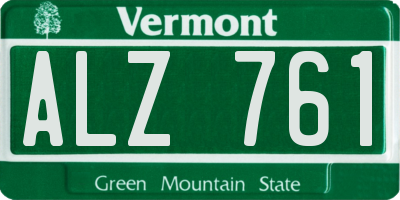 VT license plate ALZ761