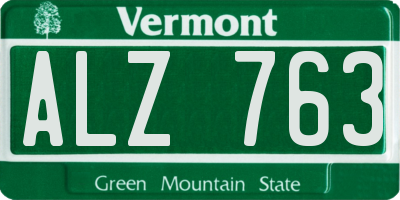 VT license plate ALZ763