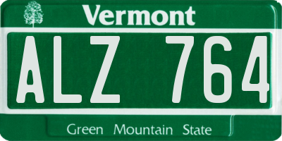 VT license plate ALZ764