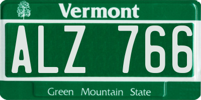 VT license plate ALZ766