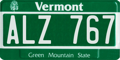 VT license plate ALZ767