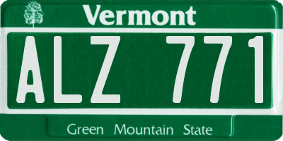 VT license plate ALZ771