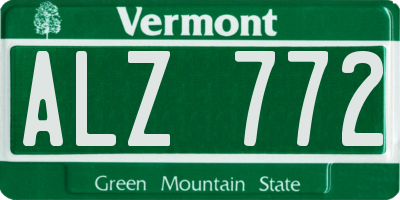 VT license plate ALZ772
