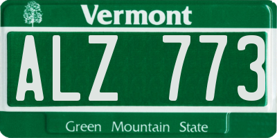 VT license plate ALZ773