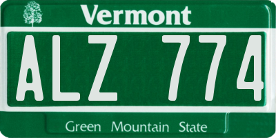 VT license plate ALZ774
