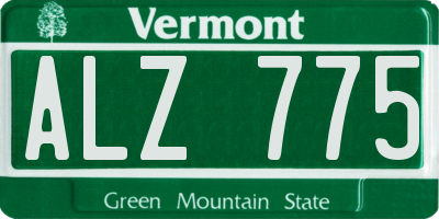 VT license plate ALZ775