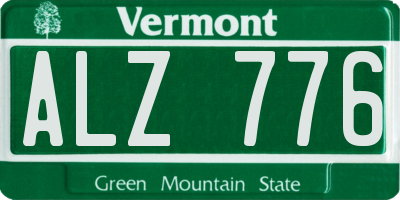 VT license plate ALZ776