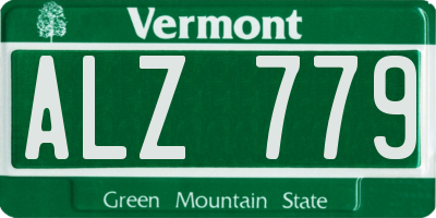 VT license plate ALZ779
