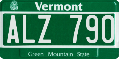 VT license plate ALZ790
