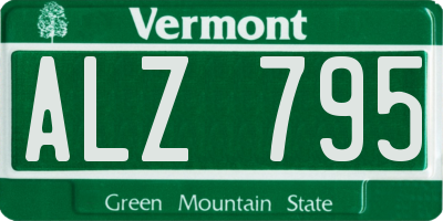 VT license plate ALZ795