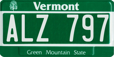 VT license plate ALZ797
