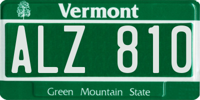 VT license plate ALZ810