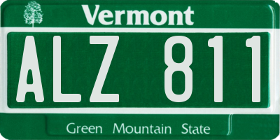 VT license plate ALZ811