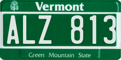 VT license plate ALZ813