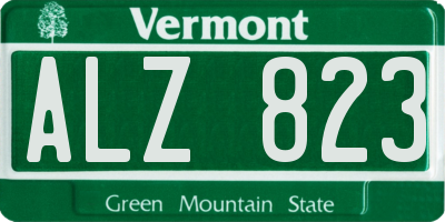 VT license plate ALZ823