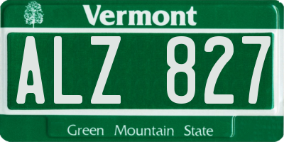VT license plate ALZ827