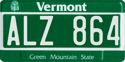 VT license plate ALZ864