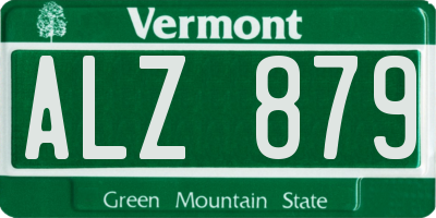 VT license plate ALZ879