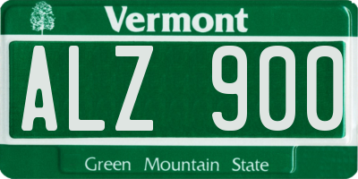 VT license plate ALZ900