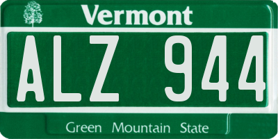 VT license plate ALZ944