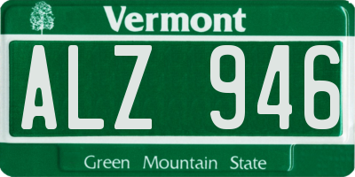 VT license plate ALZ946