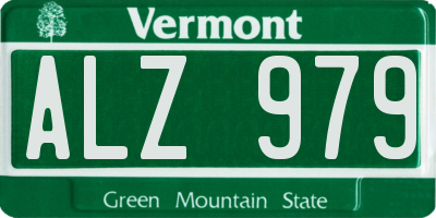 VT license plate ALZ979