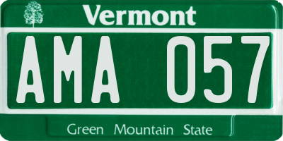 VT license plate AMA057