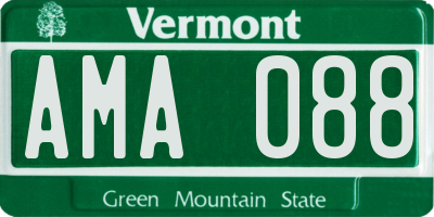 VT license plate AMA088