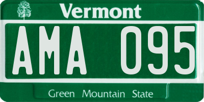 VT license plate AMA095