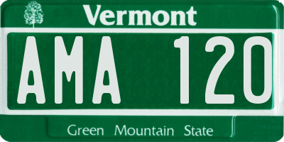 VT license plate AMA120