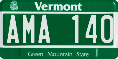VT license plate AMA140