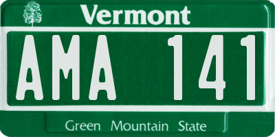 VT license plate AMA141
