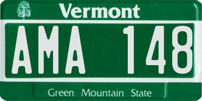 VT license plate AMA148