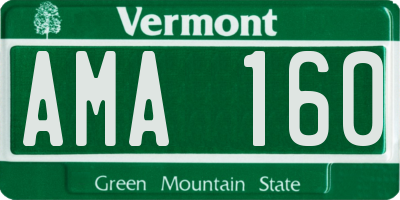 VT license plate AMA160