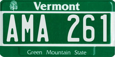 VT license plate AMA261