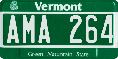 VT license plate AMA264