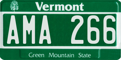 VT license plate AMA266