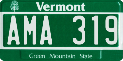 VT license plate AMA319