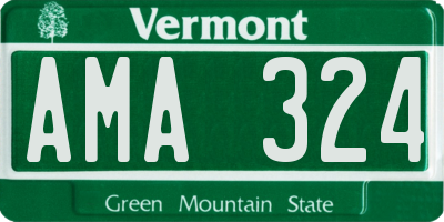 VT license plate AMA324