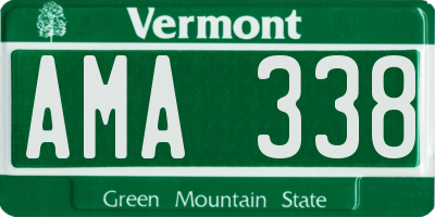 VT license plate AMA338