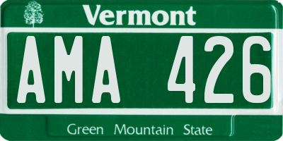 VT license plate AMA426