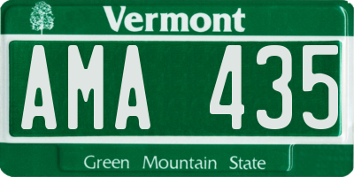 VT license plate AMA435