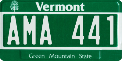 VT license plate AMA441