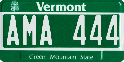 VT license plate AMA444