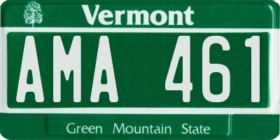VT license plate AMA461